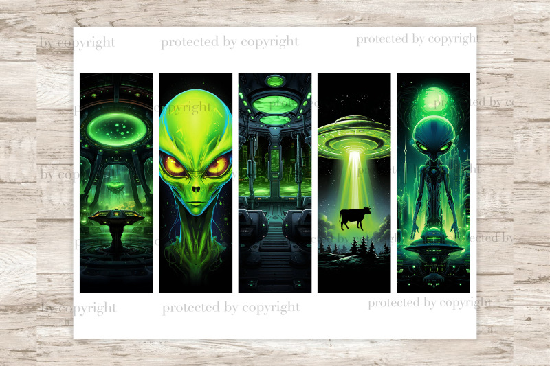 ufo-bookmarks-printable-alien-bookmarks-printable