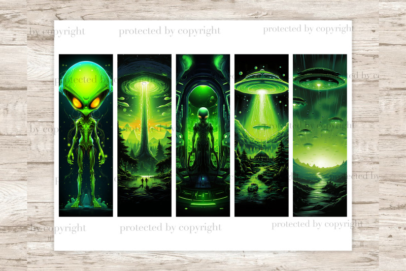 ufo-bookmarks-printable-alien-bookmarks-printable