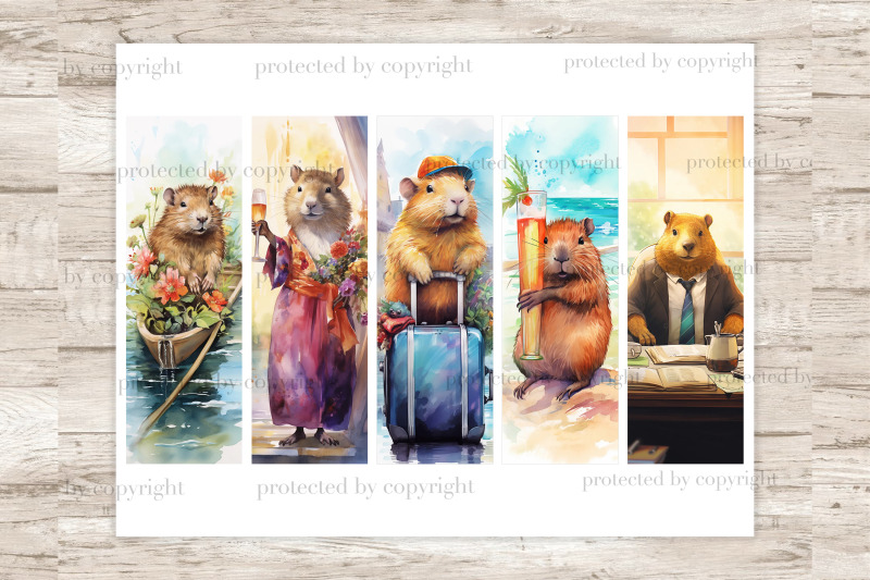 capybara-bookmarks-printable-bookmarks-digital