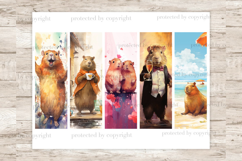 capybara-bookmarks-printable-bookmarks-digital