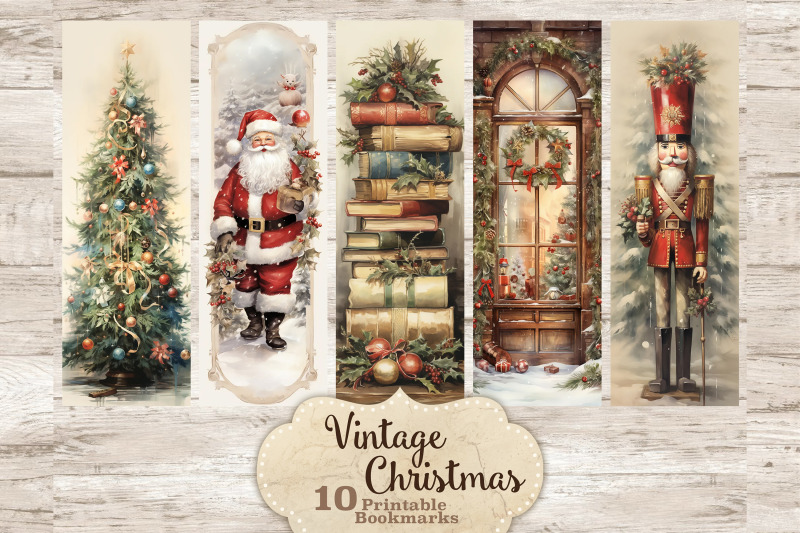 vintage-christmas-bookmarks-printable-bookmark-sheet