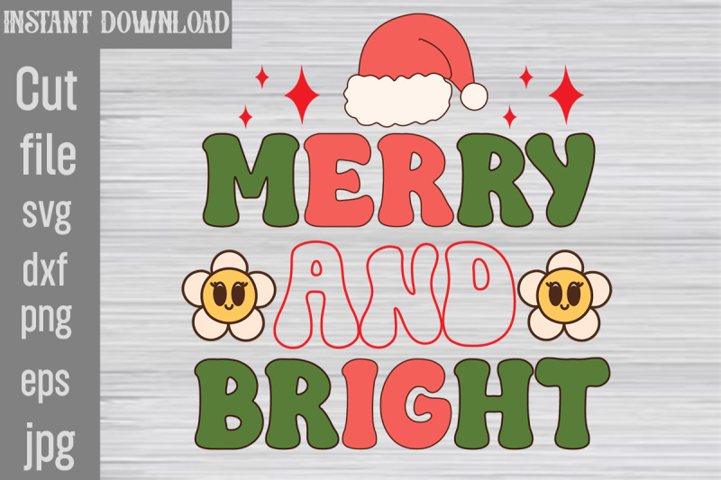 merry-and-bright-svg-cut-file-christmas-retro-designs-christmas-sublim