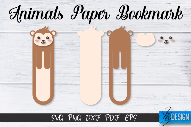 monkey-paper-bookmark-svg-bookmark-svg-design-book-lover