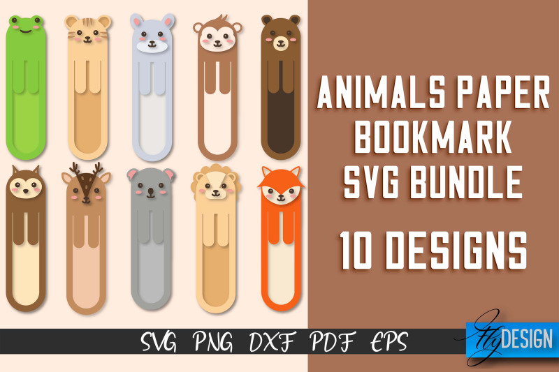 animals-paper-bookmark-svg-bookmark-svg-design-book-lover