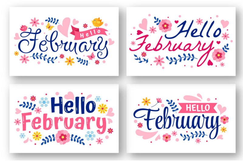 16-hello-february-month-illustration