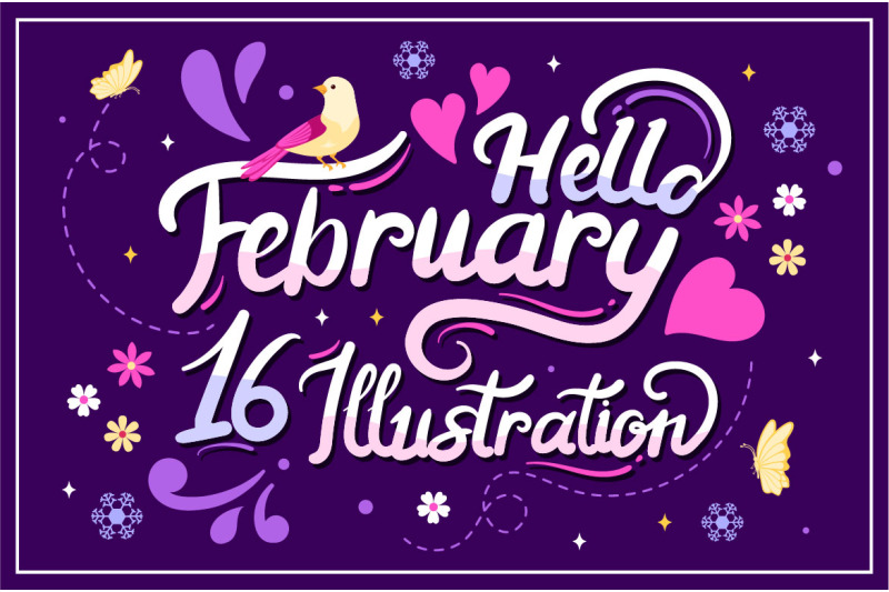 16-hello-february-month-illustration