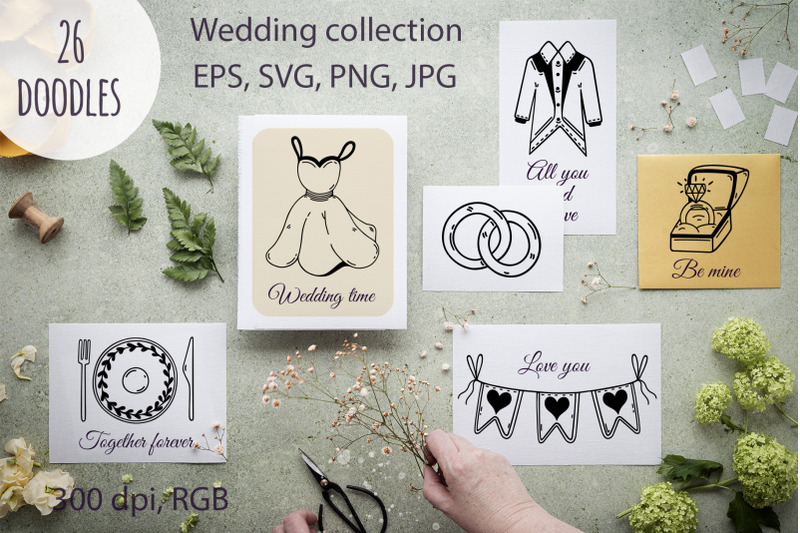 wedding-collection-vector-doodle-clipart-svg-png
