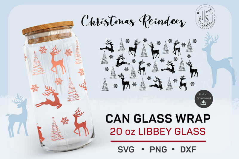 reindeer-svg-20oz-can-glass-christmas-svg-snowflake-svg