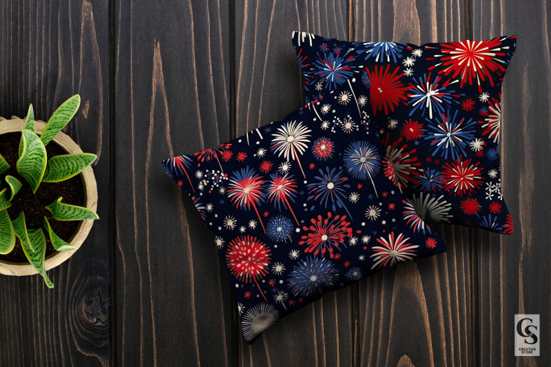 red-and-blue-holiday-fireworks-seamless-patterns