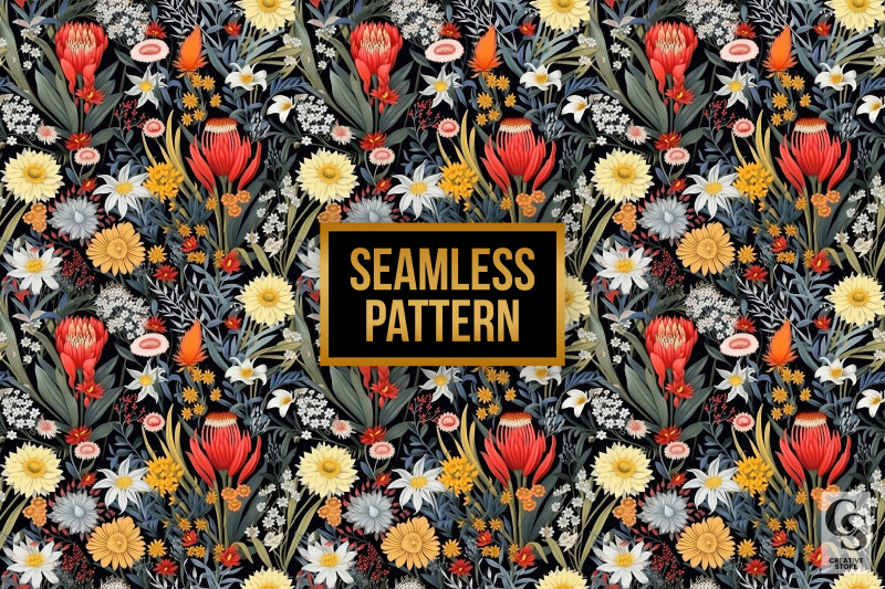 native-wildflowers-pattern-digital-papers