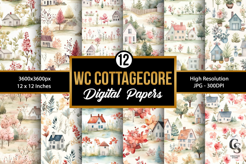 watercolor-cottagecore-pattern-digital-papers