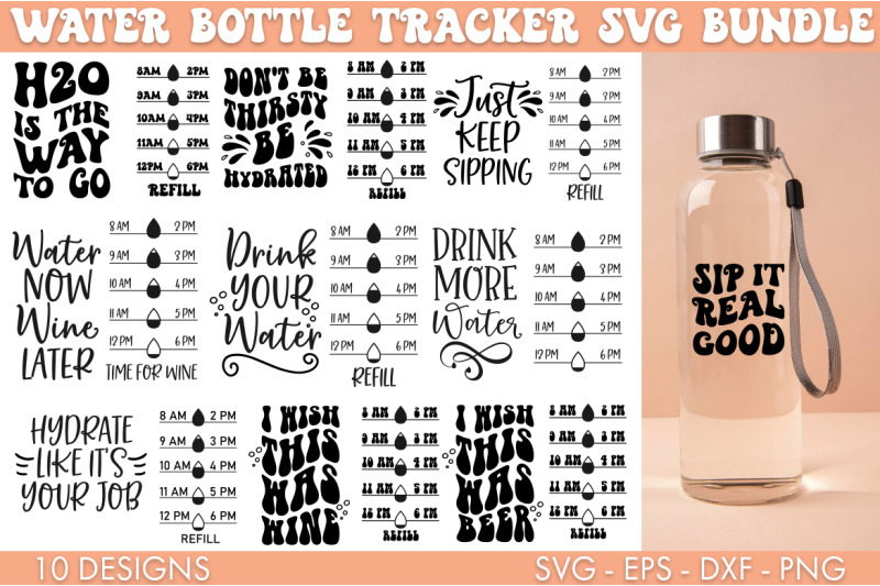 water-bottle-tracker-svg-bundle-sublimation-cut-file