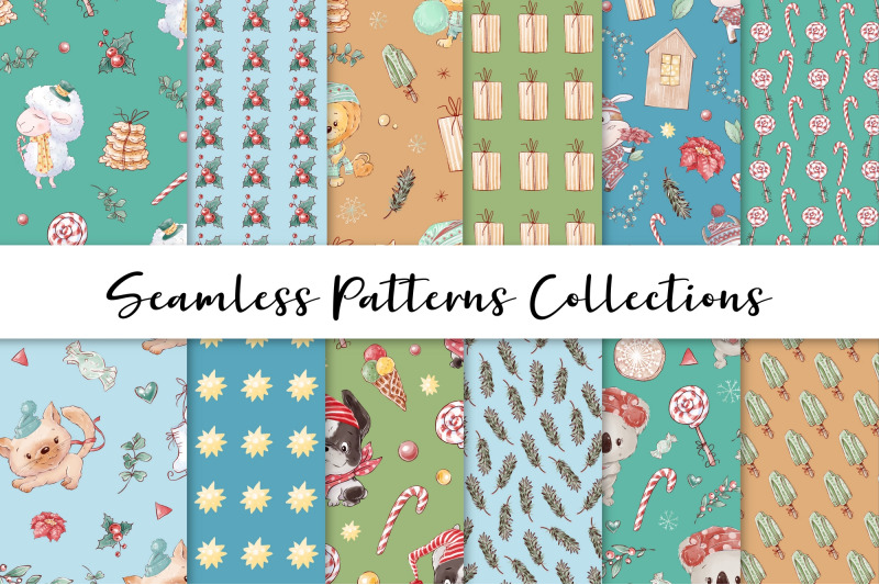 cute-christmas-animals-set-of-seamless-patterns-digital-paper