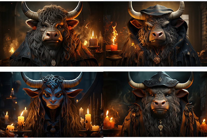 there-is-a-bull-with-horns-and-a-candle-in-the-dark