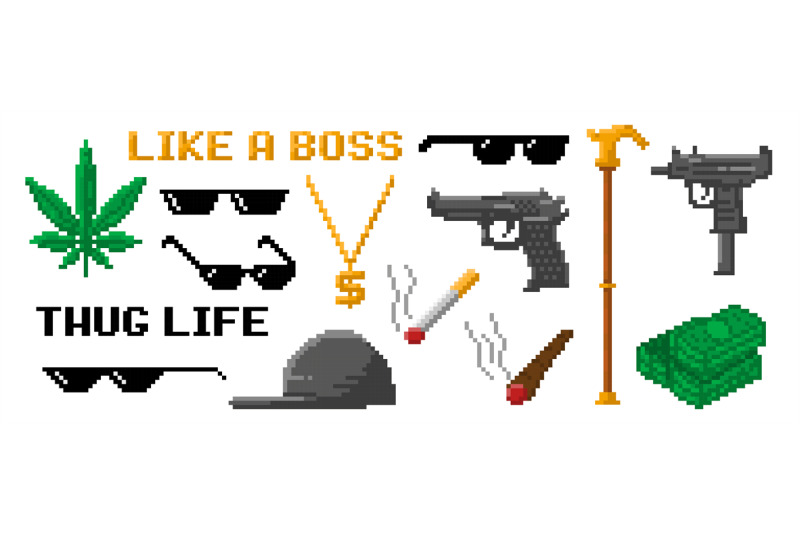 pixel-art-gangsta-rap-accessories-hip-hop-rapper-pixelated-sunglasses