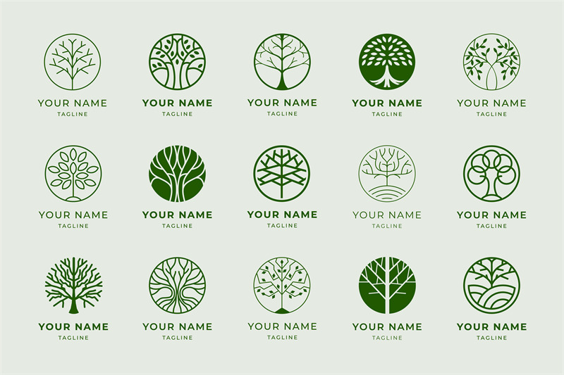 circle-tree-of-life-emblem-grow-plant-circular-tree-with-roots-and-l