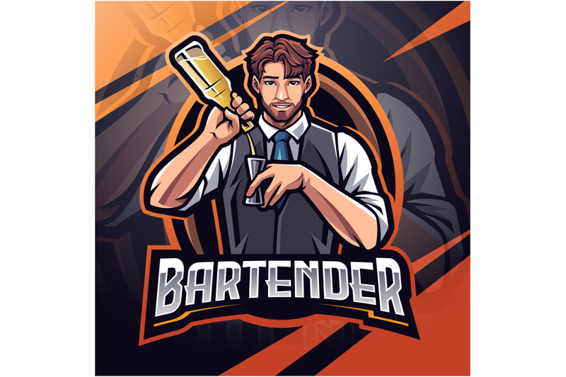 bartender-esport-mascot-logo-design