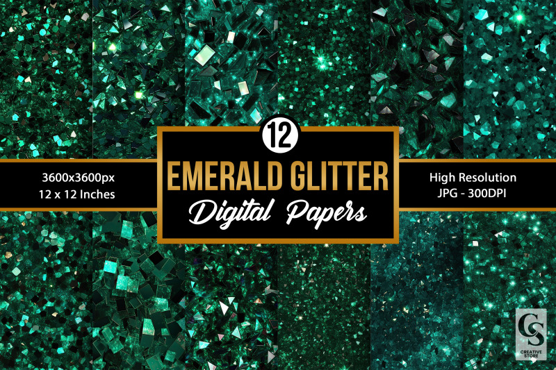 emerald-glitter-seamless-patterns