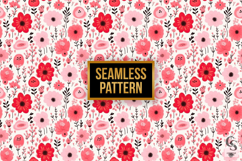 red-amp-pink-cute-blooms-seamless-patterns