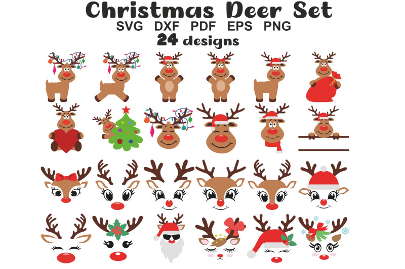 christmas-reindeer-faces-cute-cartoon-deer-svg
