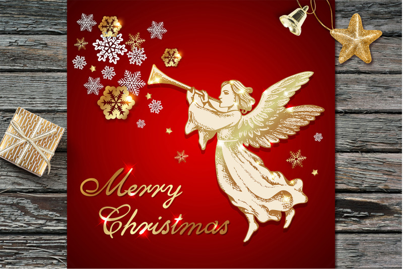 vintage-christmas-card-with-angel