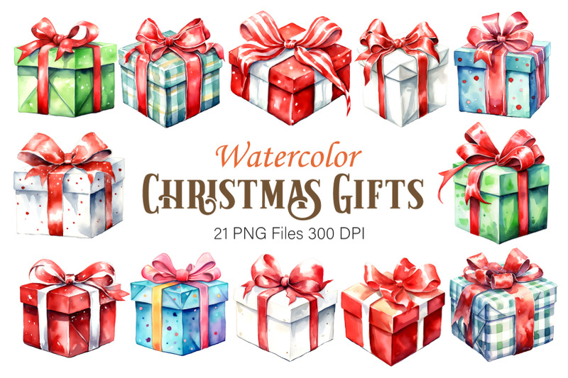 watercolor-christmas-gifts-clipart-bundle
