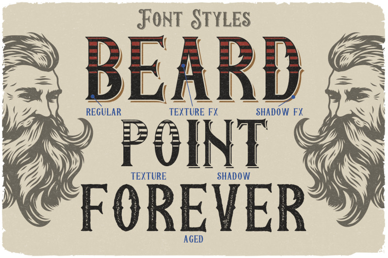 beard-point-layered-label-font