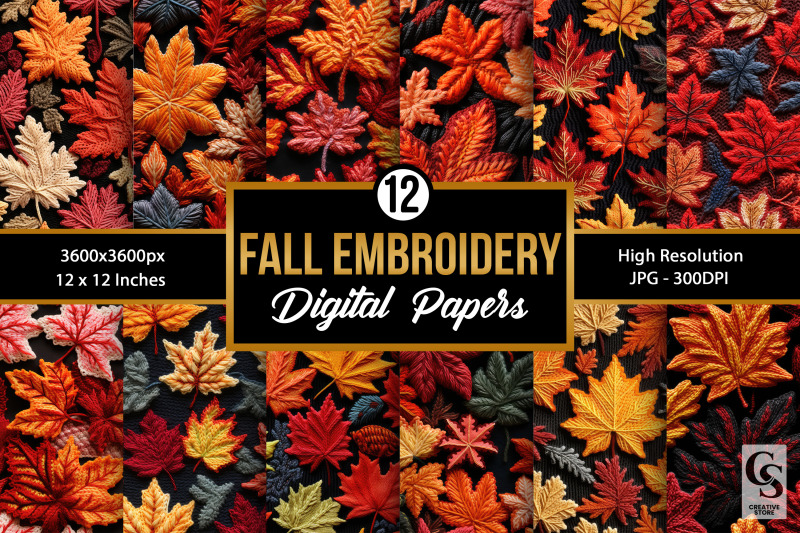 fall-leaves-embroidery-seamless-patterns