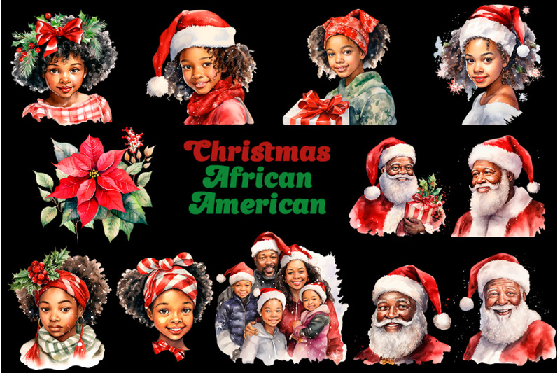 african-american-christmas-watercolor