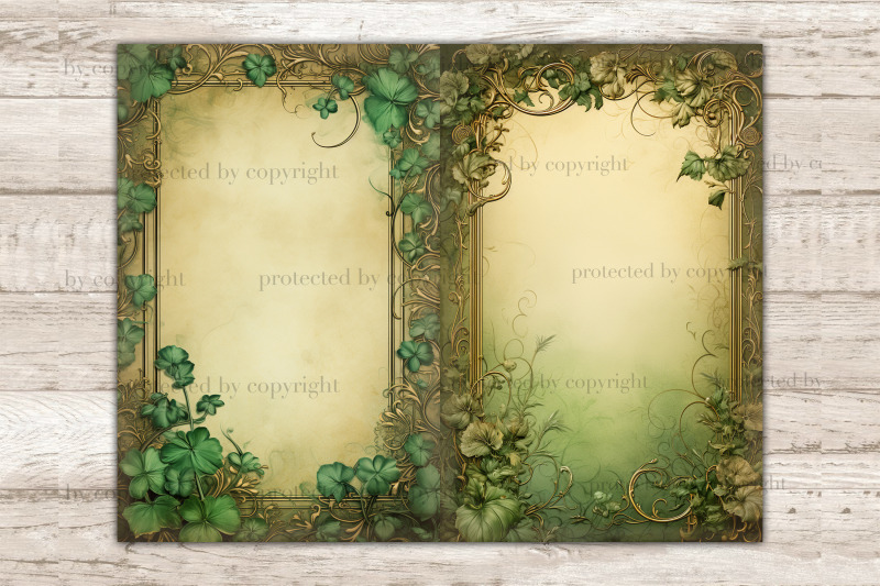 st-patrick-039-s-day-junk-journal-paper-shamrock-printable