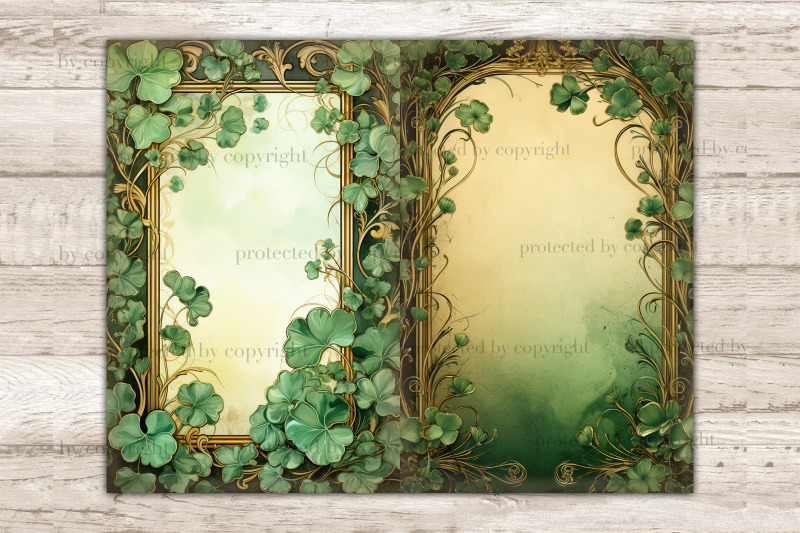 st-patrick-039-s-day-junk-journal-paper-shamrock-printable