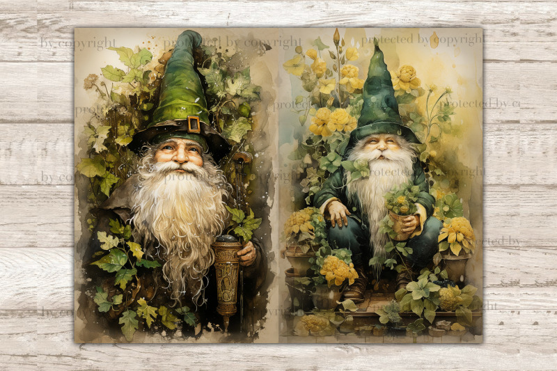 st-patrick-039-s-day-junk-journal-pages-gnome-printable-set