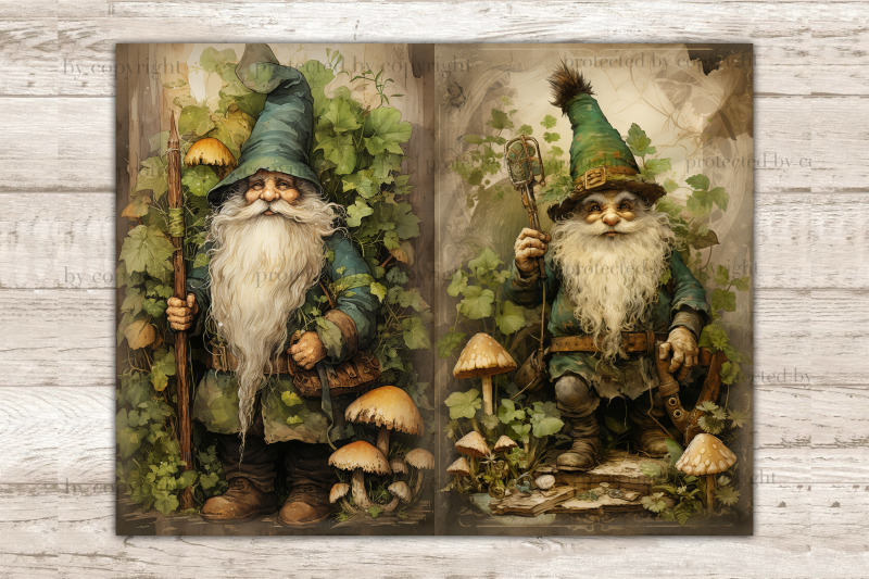 st-patrick-039-s-day-junk-journal-pages-gnome-printable-set