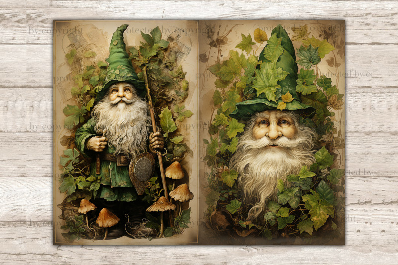 st-patrick-039-s-day-junk-journal-pages-gnome-printable-set