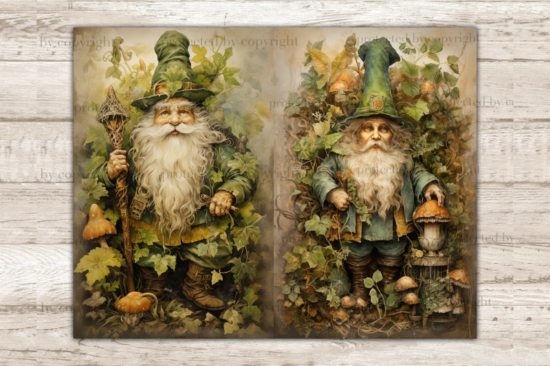 st-patrick-039-s-day-junk-journal-pages-gnome-printable-set