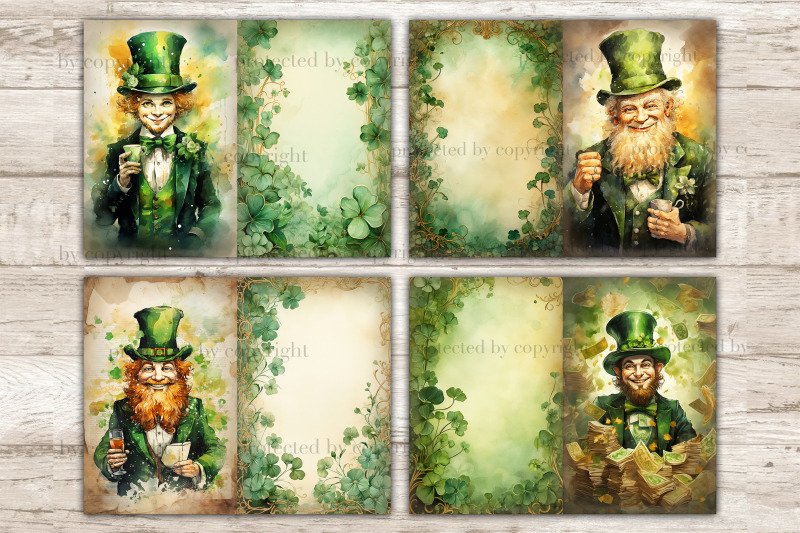 st-patrick-039-s-day-junk-journal-pages-leprechaun-printable