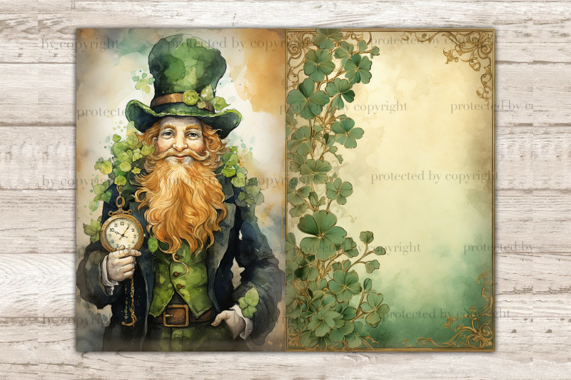 st-patrick-039-s-day-junk-journal-pages-leprechaun-printable