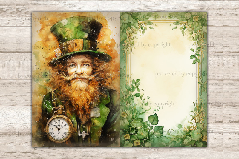 st-patrick-039-s-day-junk-journal-pages-leprechaun-printable