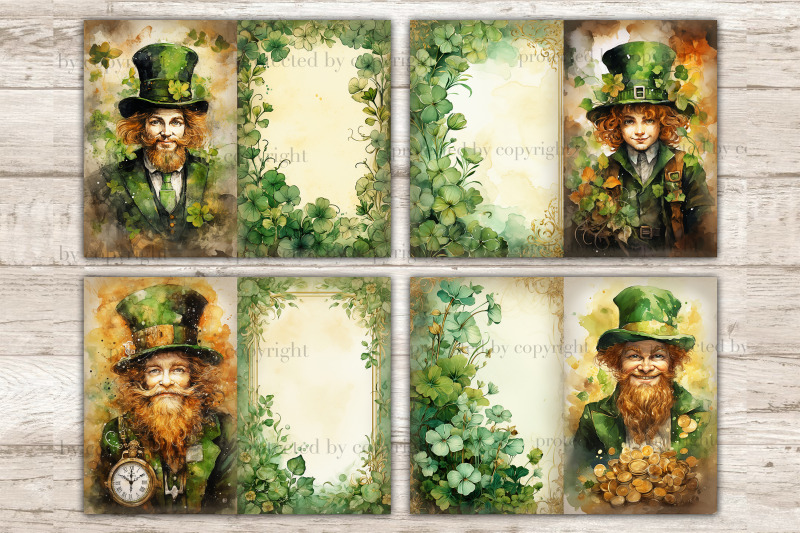 st-patrick-039-s-day-junk-journal-pages-leprechaun-printable