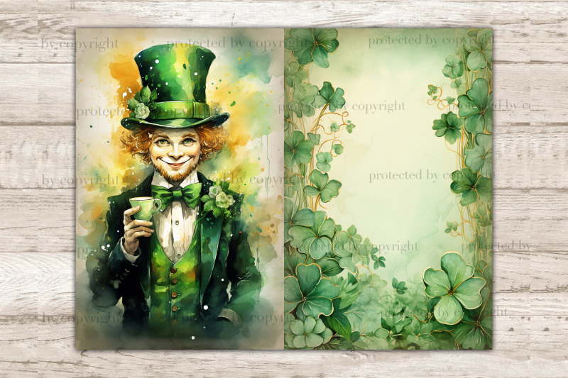 st-patrick-039-s-day-junk-journal-pages-leprechaun-printable