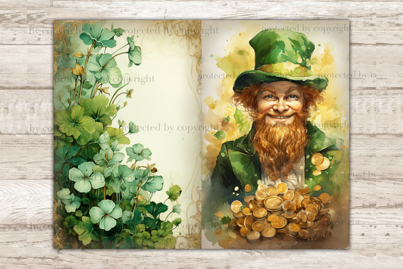 st-patrick-039-s-day-junk-journal-pages-leprechaun-printable