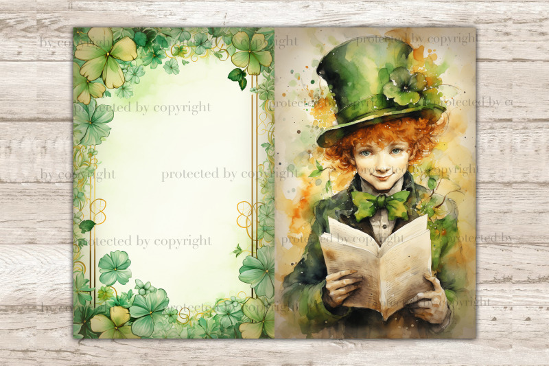 st-patrick-039-s-day-junk-journal-pages-leprechaun-printable