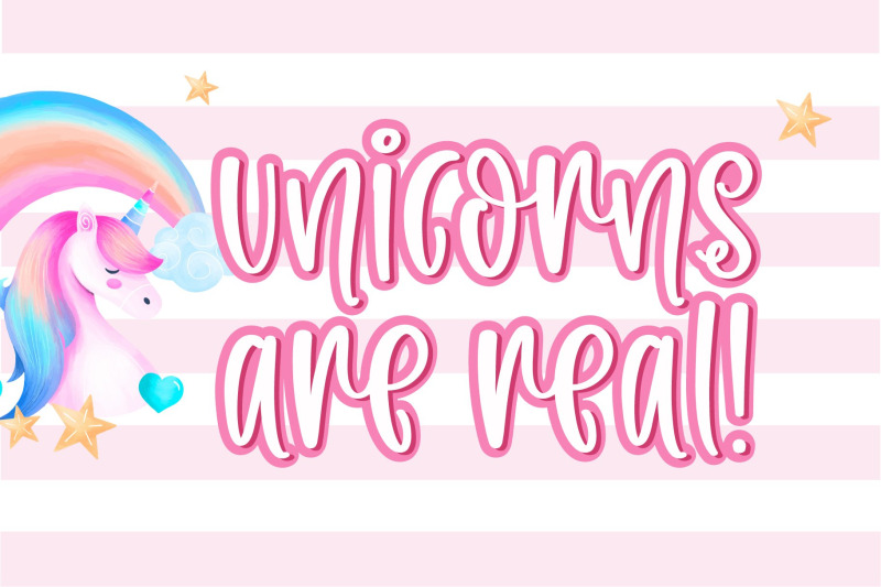 unicorn-milkshake-a-cute-handwritten-font