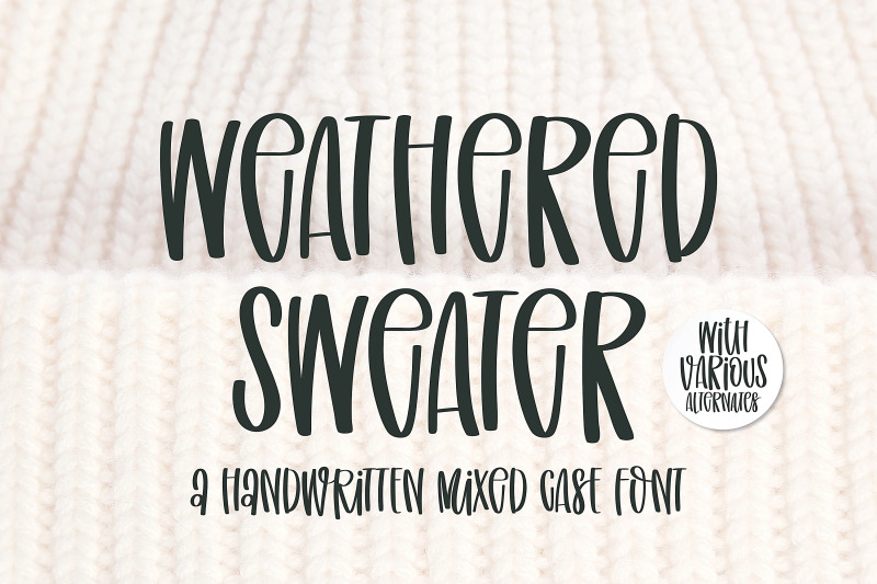 weathered-sweater-a-handwritten-mixed-case-font