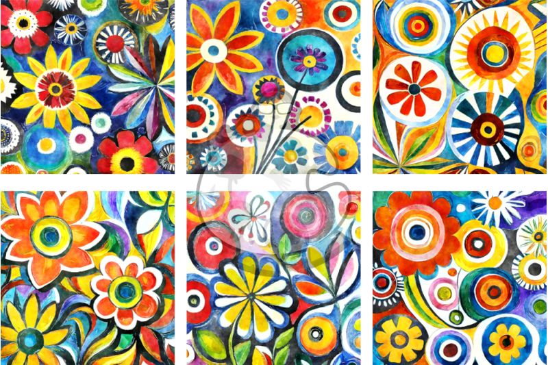 funky-flowers-set-3-transparent-watercolor-pattern-papers