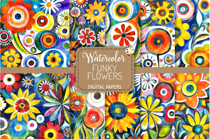 funky-flowers-set-3-transparent-watercolor-pattern-papers