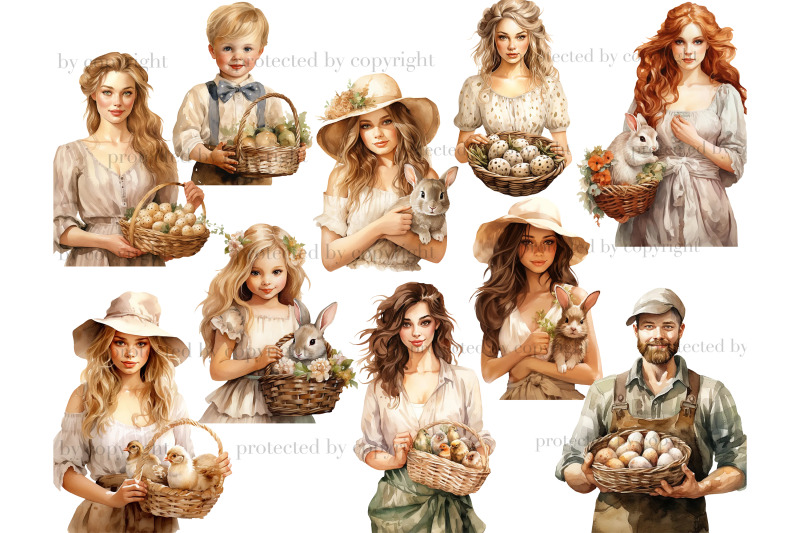 rustic-easter-clipart-easter-girls-clipart