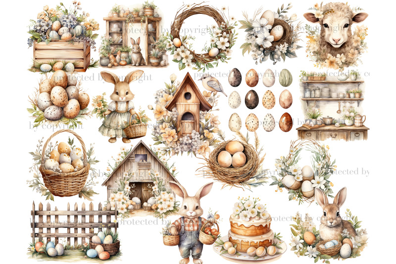 rustic-easter-clipart-spring-clipart-bundle