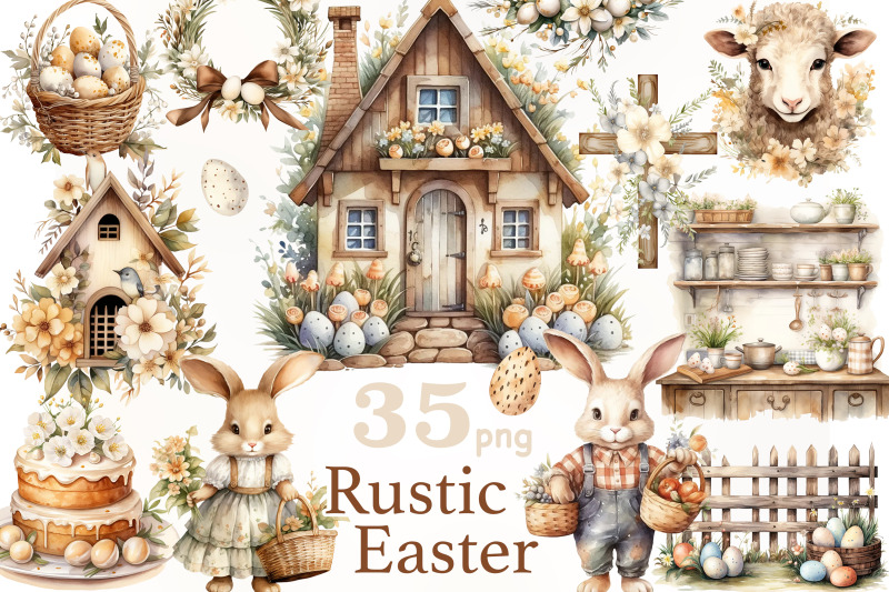 rustic-easter-clipart-spring-clipart-bundle