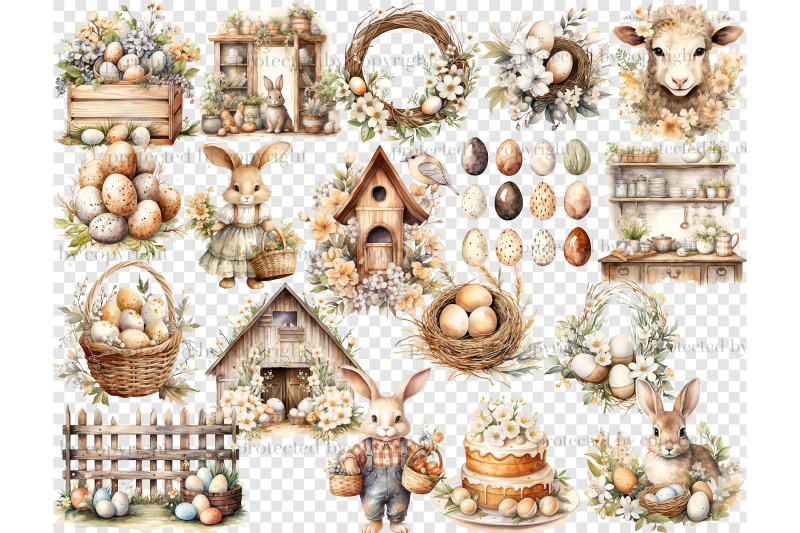 rustic-easter-clipart-spring-clipart-bundle